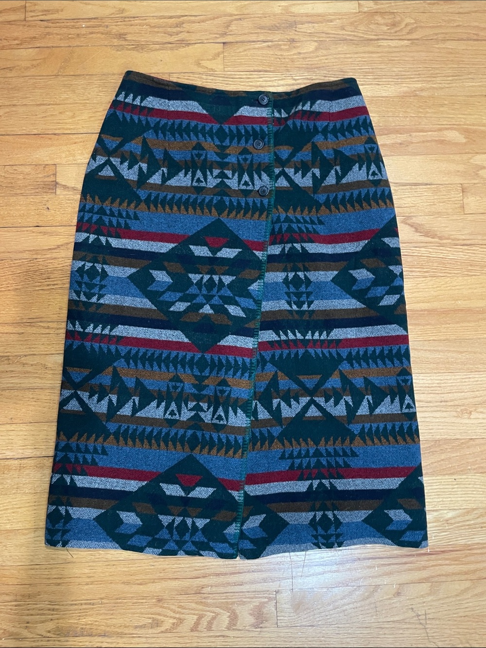 Vintage 1990s Roo Crossing Wool Wrap Midi/ Maxi Skirt Size 12